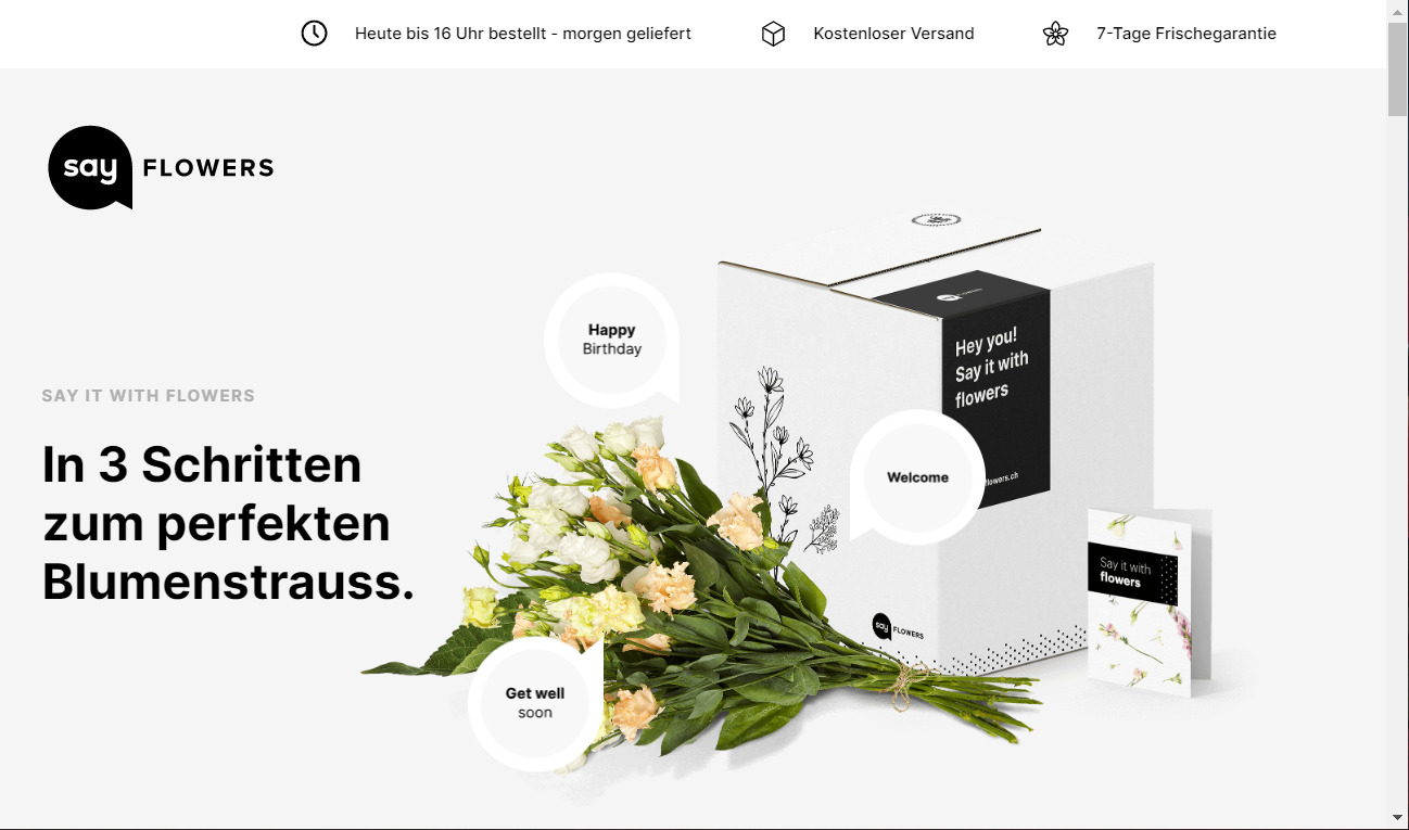 Startseite: sayflowers.ch