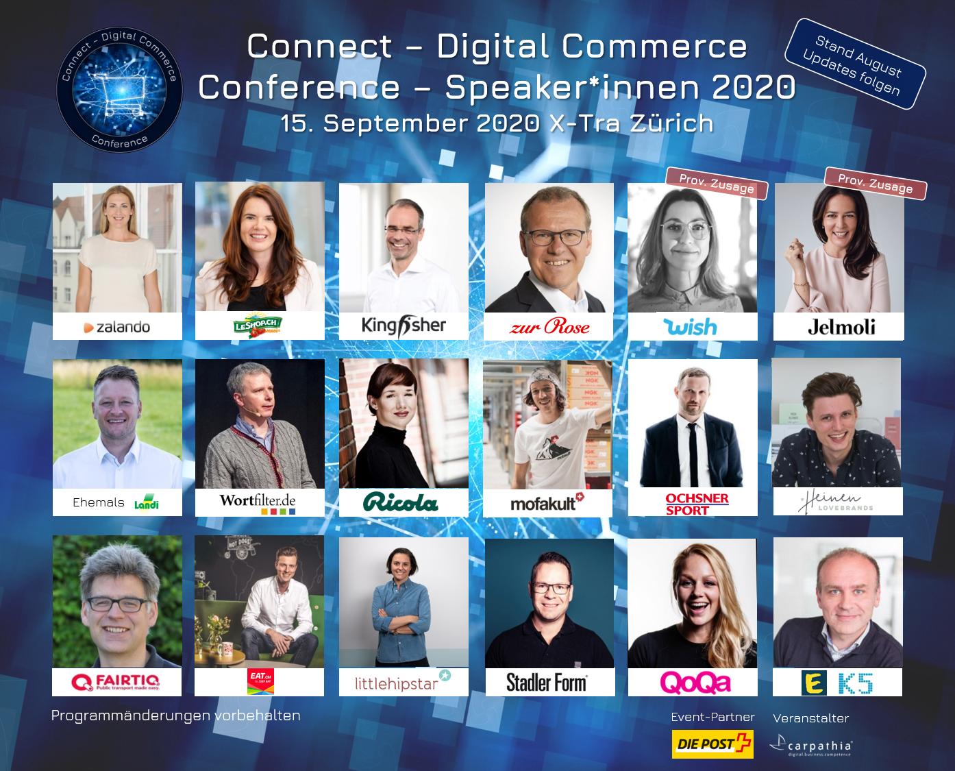 Speaker*innen Lineup - Connect - Digital Commerce Conference 2020